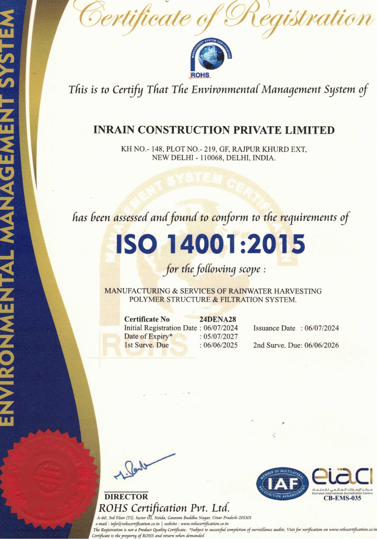 ISO Certificate